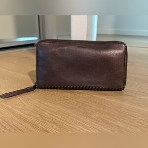 Allsaints Metallic Leather Wallet